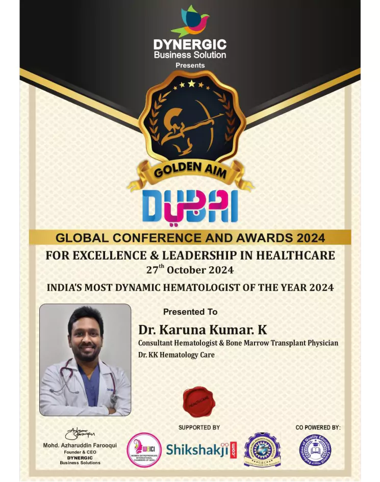India's Most Dynamic Hematologist of the Year - 2